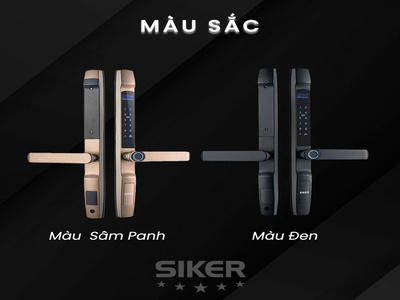 Top Khóa Thông Minh Cửa Nhôm Cao Cấp 2025 – Siker KTS150 Tích Hợp 5 Cách Mở Khóa