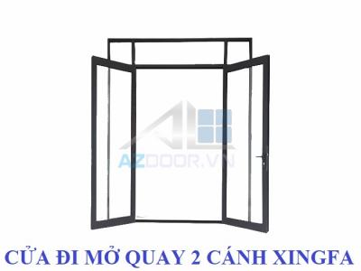 CỬA NHÔM XINGFA HÊ CỬA ĐI MỞ QUAY 2 CÁNH
