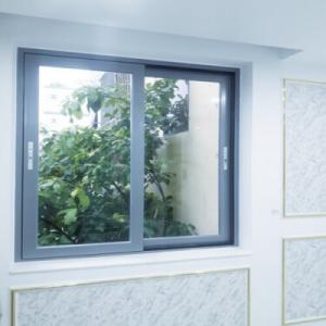 CỬA SỔ LÙA 2 CÁNH GROBER MÀU XÁM ÁNH KIM TẠI QUẬN 1 SÀI GÒN
